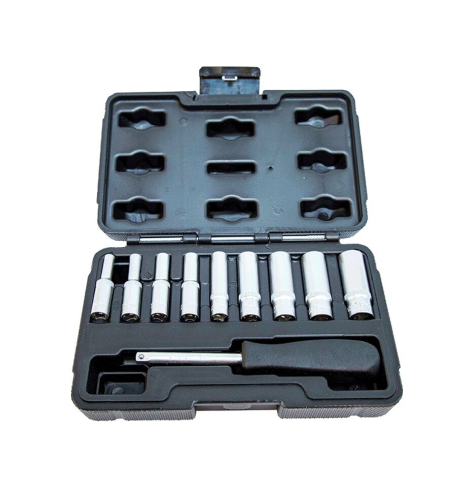 NT Tools NCSETU14 11 Parça 1/4'' Altı Köşe CR-V Uzun Lokma Seti