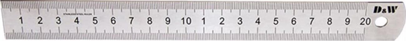 Dw Uzun Ömürlü Paslanmaz Çelik Cetvel 200 MM