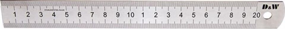 Dw Uzun Ömürlü Paslanmaz Çelik Cetvel 200 MM