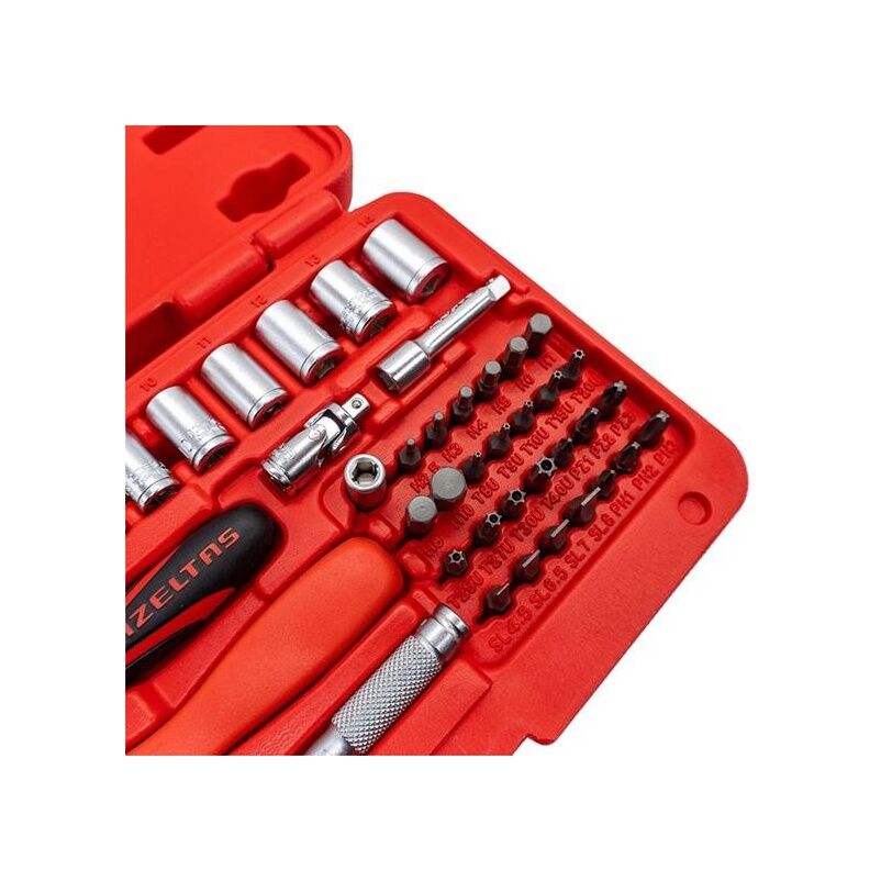 İzeltaş 14000005133 1/4'' Altı Köşe Mini Lokma Anahtar Ve Bits Set 45 Parça