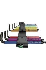 Wera 05073593001 950/9 Hex-Plus Milticolor 1 SB Çok Renkli Allen Anahtar Takımı 9 Parça