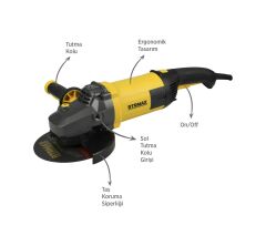 Rtrmax RTM1180 Büyük Taşlama Makinası 180 mm 2300 W