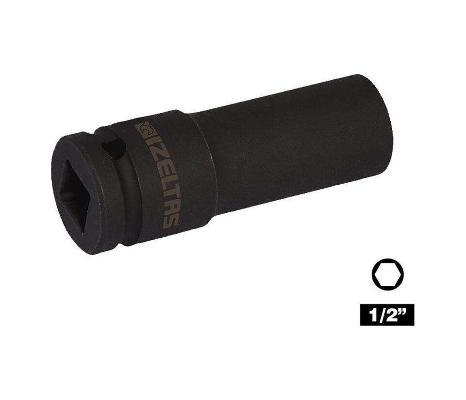 İzeltaş 1108067024 1/2''  Altı Köşe Havalı Derin Lokma Anahtarı 24MM