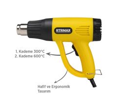 RTRMAX RTM303A Sıcak Hava Tabancası 2000 W