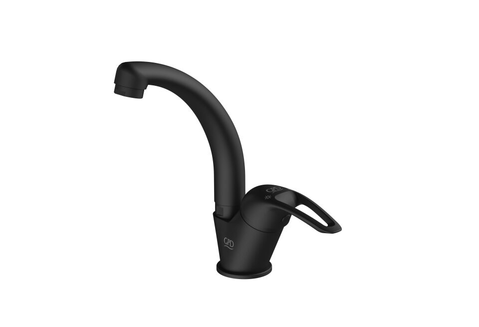 GPD ADRİO TEK GÖVDE LAVABO BATARYASI SİYAH