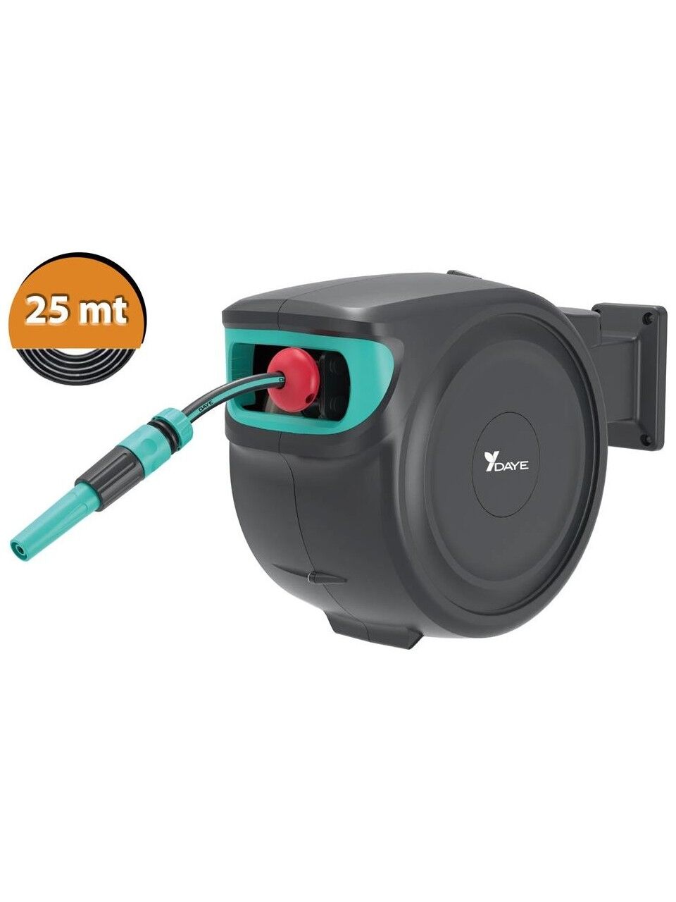 Daye DY6686W25 Otomatik Sarımlı Bahçe Sulama Hortum Tamburu 25MT