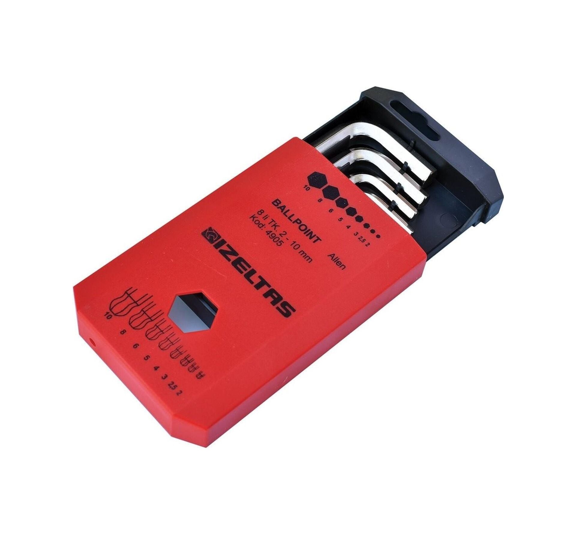 İzeltaş Yuvarlak Başlı Allen Anahtar Takımı 8  Parça