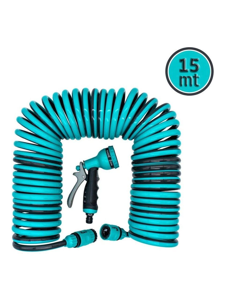 Daye Dy5915s Spiral Bahçe Sulama Hortum Seti 15 Mt