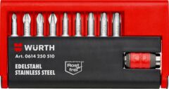 Würth Bits Uç Seti Paslanmaz Çelik 1/4 10 Parça