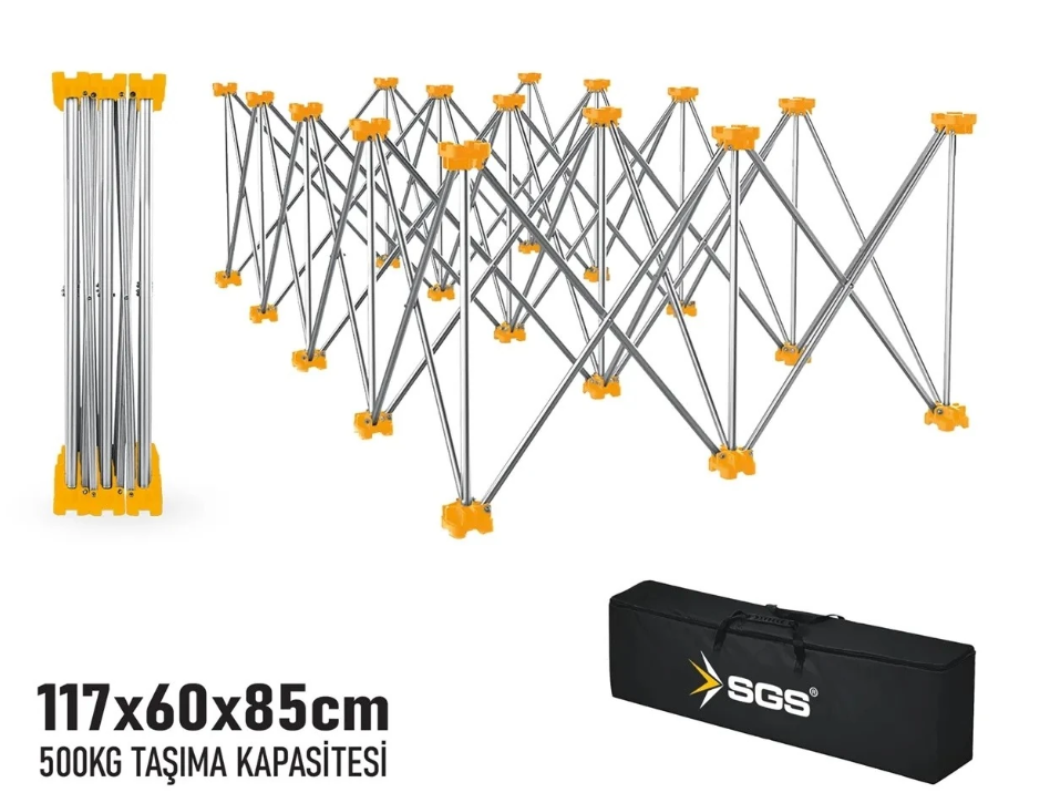 SGS KATLANIR ÇALIŞMA TEZGAHI 117X60X85 SGS921