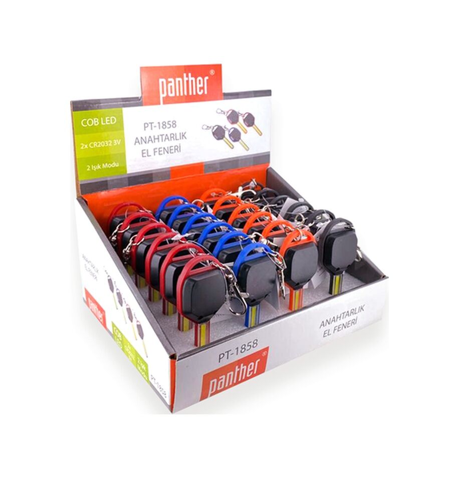 Panther Pt-1858 Anahtarlık El   Feneri Çok Renkli