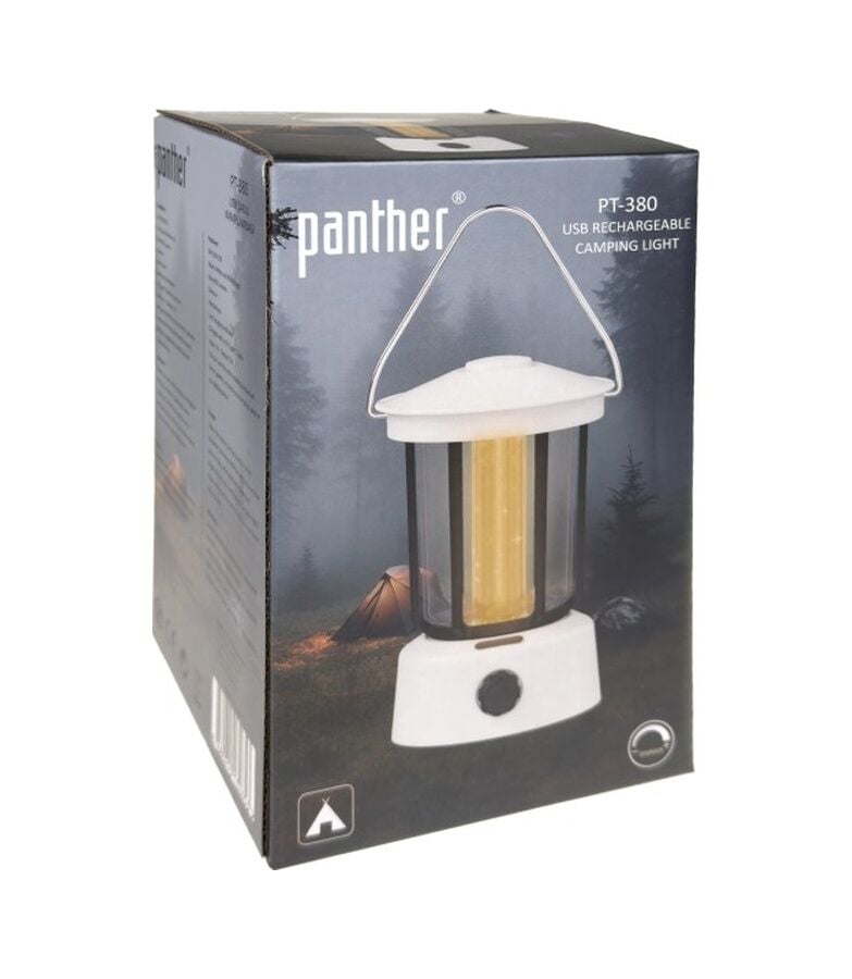 Panther PT-380 Usb Şarjlı Kamp Lambası Siyah