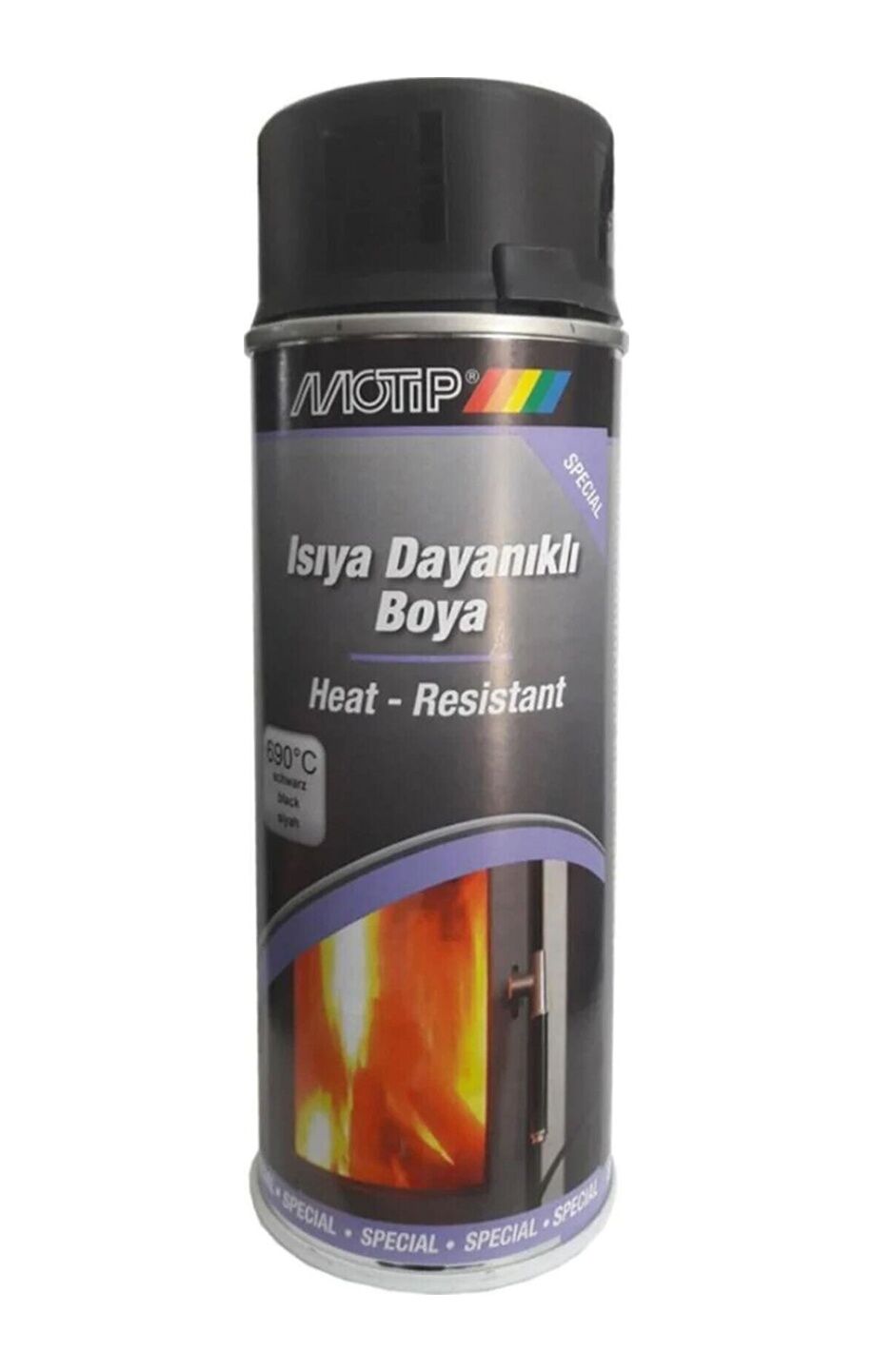 MOTİP ISIYA DAYANIKLI SPREY BOYA SİYAH 400 ML