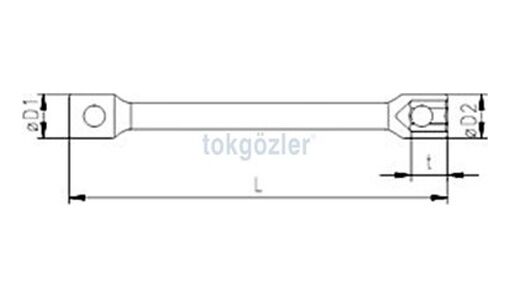 İzeltaş 1870 Ağır Tip Bijon Anahtarı İki Ağız Uzun 24x27 mm