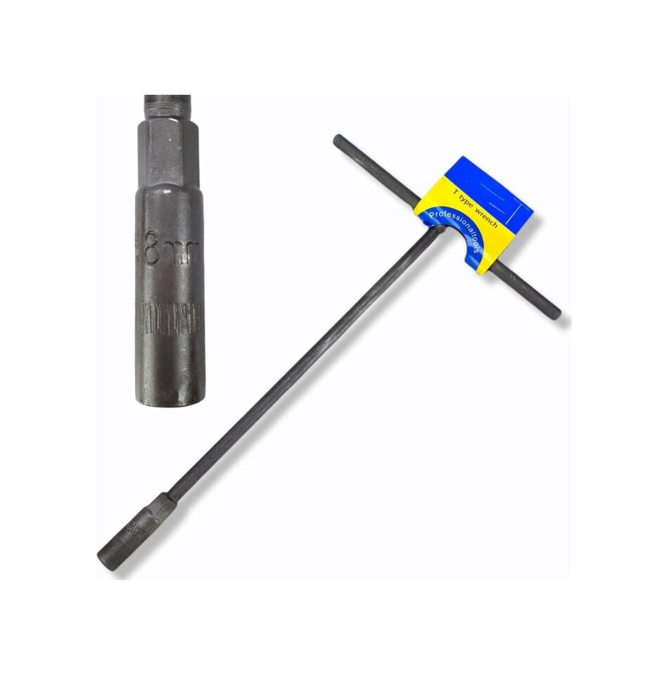 8 Mm T Lokma Anahtar Uzun Model 8 Mm T Saplı Lokma Anahtar