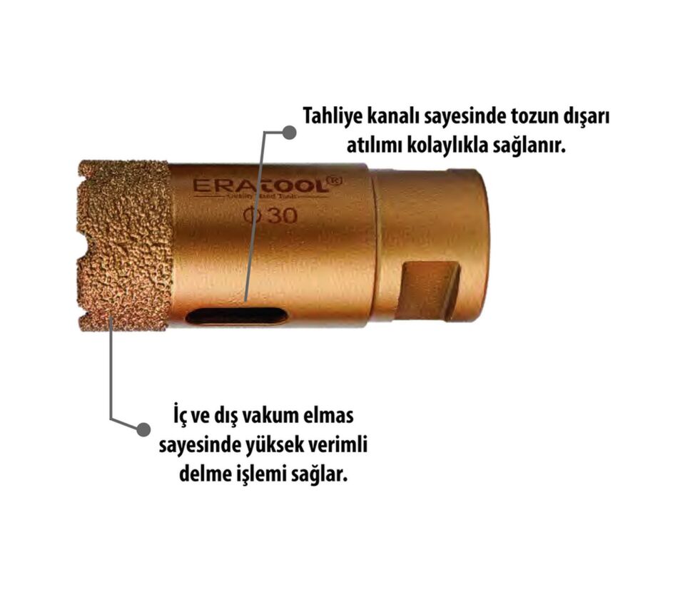 MERMER GRANİT PANÇ 14 MM HEX SAPLI ERA55914