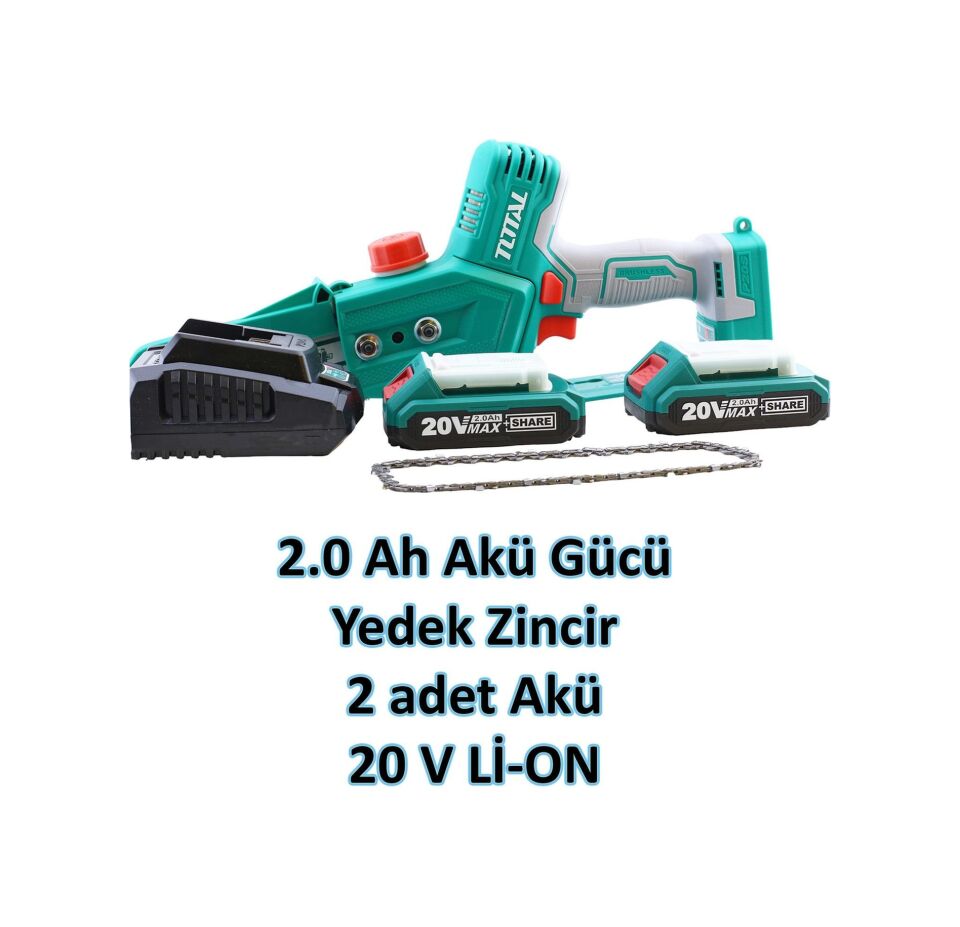 AĞAÇ KESME AKÜLÜ DAL BUDAMA TOTAL 20V 2A