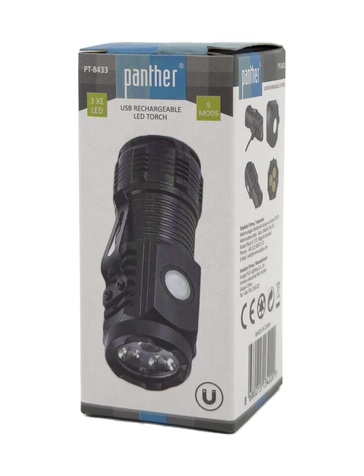 Panther Pt-8433 Usb Şarjlı El Feneri -p1