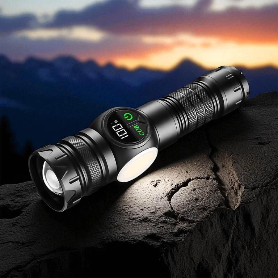 Panther Pt-8438 Usb Şarjlı Fener Siyah