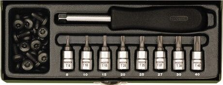 PROXXON TORNAVİDA TAKIMI TORK 1/4 9 PARÇA 23108