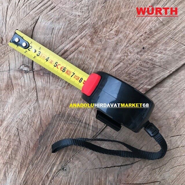 Würth 5 Metre Çelik Şerit Metre Ölçü Metresi 5x19 MM Germany