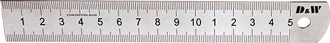 Dw Uzun Ömürlü Paslanmaz Çelik Cetvel 150 MM Şeffaf