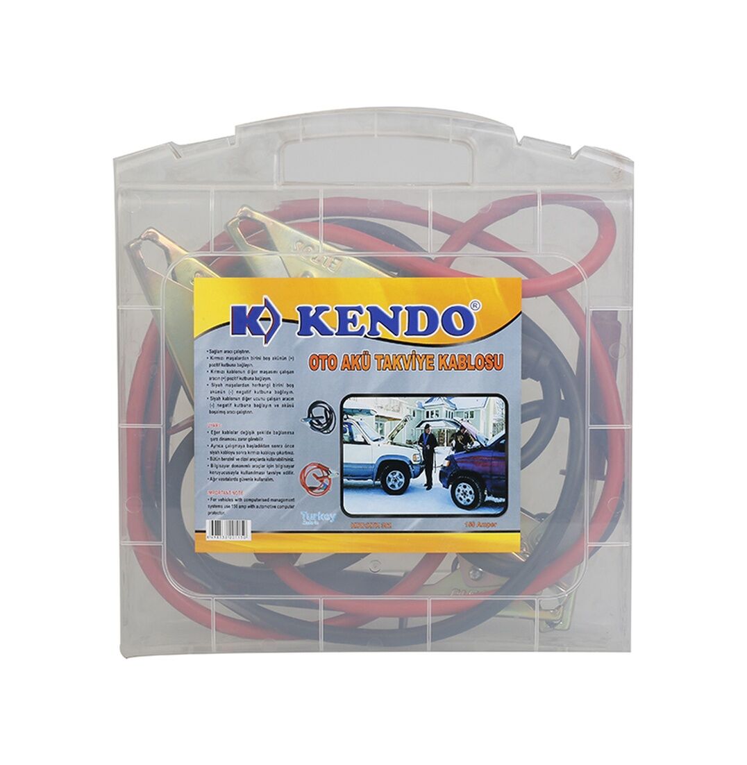 Kendo KTK302 Çantalı Oto Akü Takviye Kablosu 150 Amper 2 Metre
