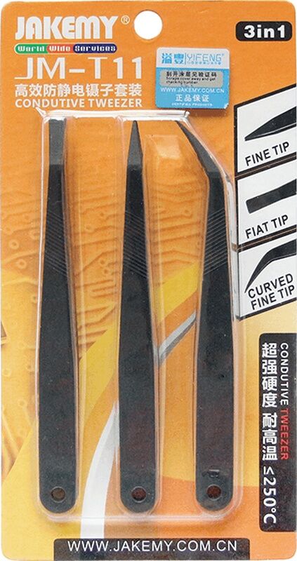 Jakemy Jm-t11 Karbon Fiber Cımbız 3 Parça  Set