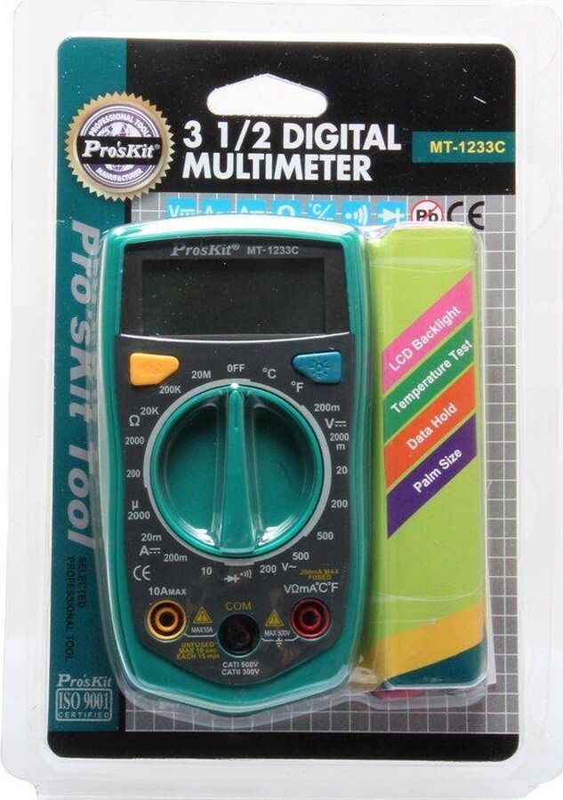 Proskit MT - 1233C Dijital Multimetre Ölçü Aleti