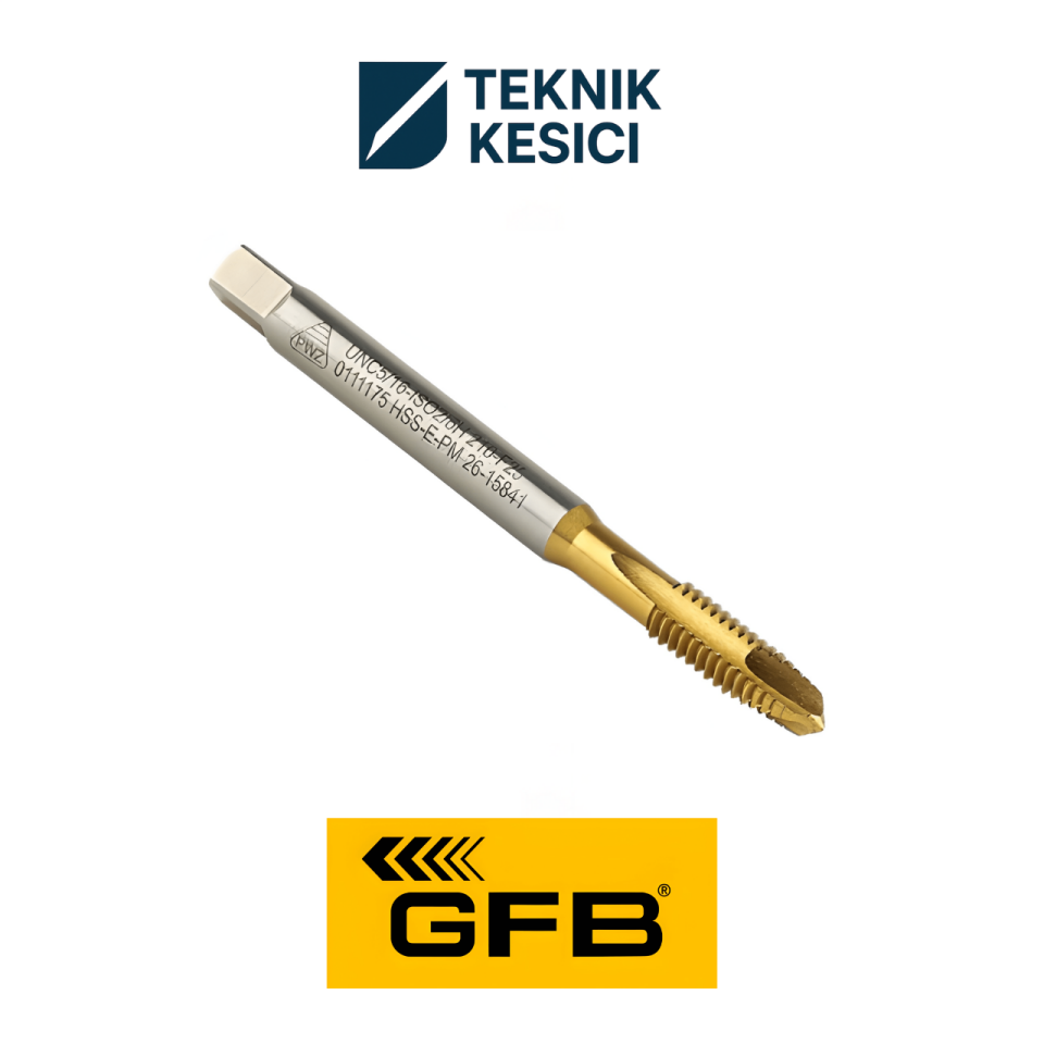 GFB HSS Titanyum Düz Makine Kılavuzu 1/2 x 12 (UNC)