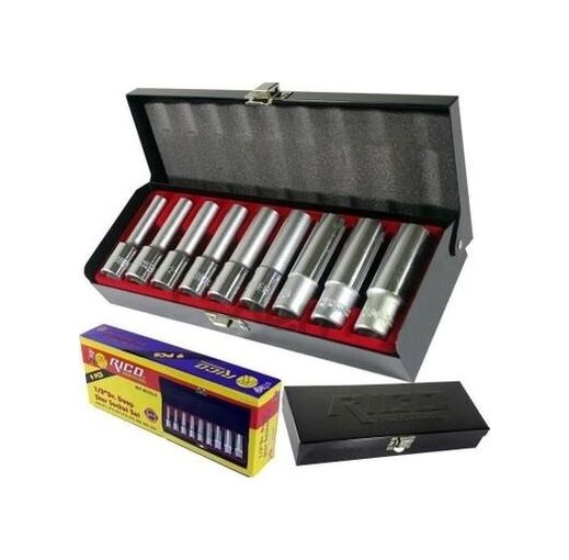 Rico 007-RC1212SD 12PC 1/2” Uzun Lokma Seti 6 Köşe