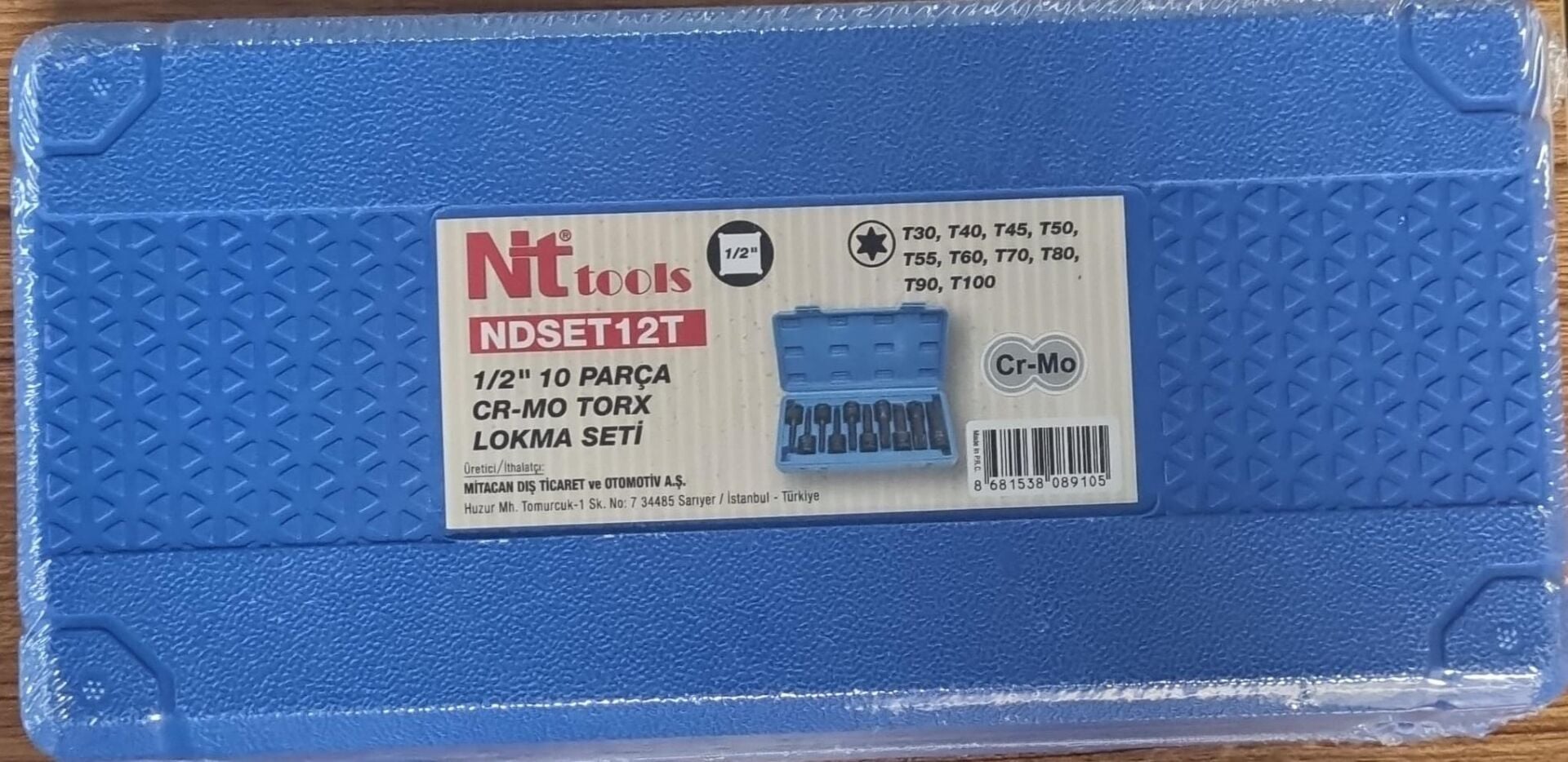Nt Tools NDSET12T 1/2'' CR-MO Torx Lokma Seti 10 Parça