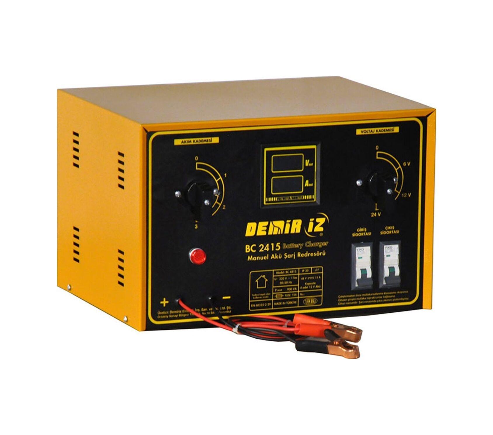 DEMİRİZ AKÜ ŞARJ CİHAZI 24V-15 A İKİ AKÜLÜK 2415