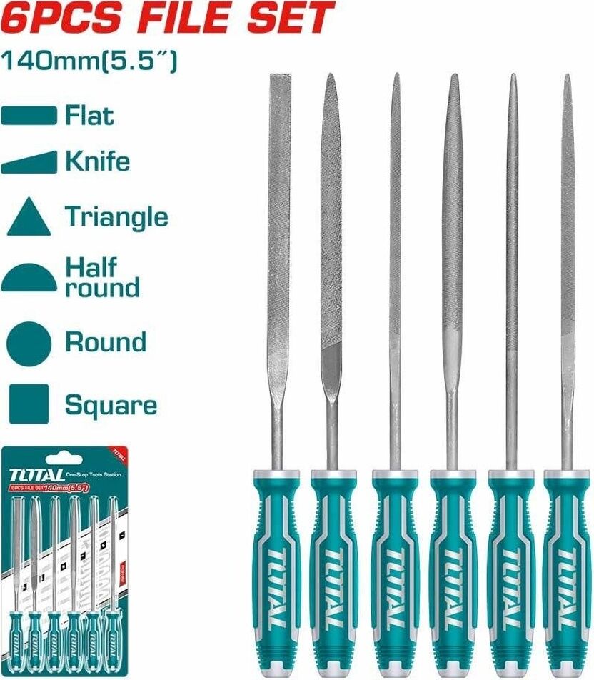 TOTAL EĞE SETİ İNCE 6 PARÇA THT91462