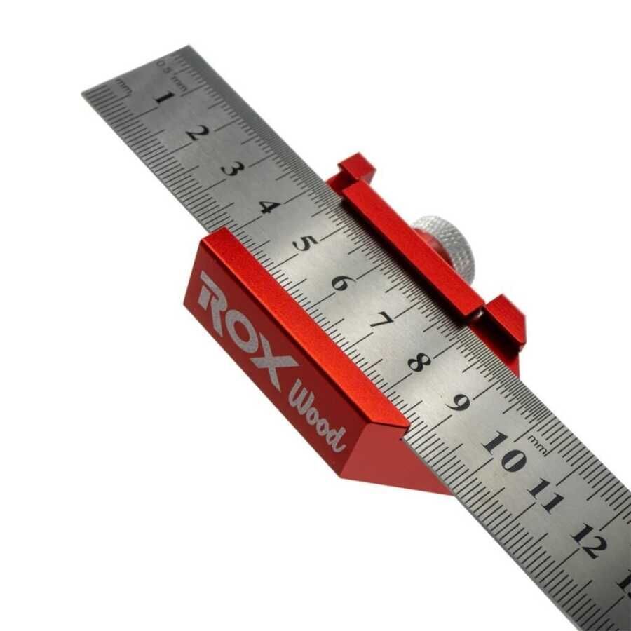 Rox Wood 0162 Alüminyum Cetvel Tutucu Gönye 45 Derece- 90 Derece