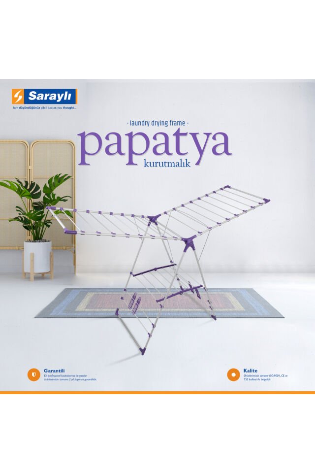 Saraylı Xxx Lady Papatya Çamaşır Kurutma Askısı - Kurutmalık 180x131x61 Cm