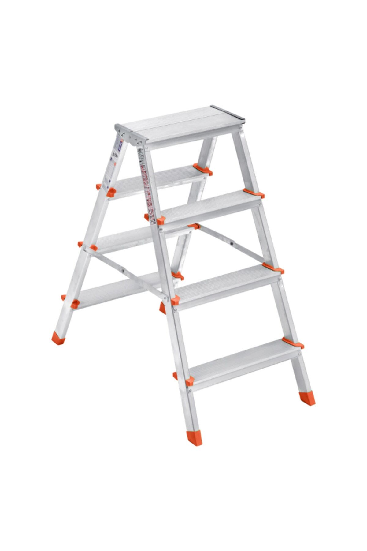 Saraylı Xxx Paslanmaz Alüminyum Çift Çıkışlı Çift Taraflı Seyyar Merdiven 4 4 Basamaklı