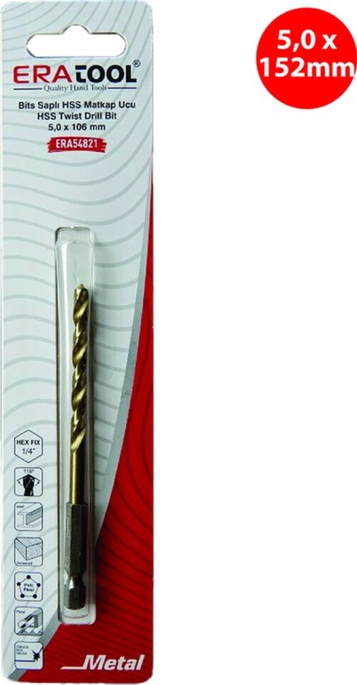 MATKAP UCU BİTS SAPLI UZUN 5 MM ERA54871