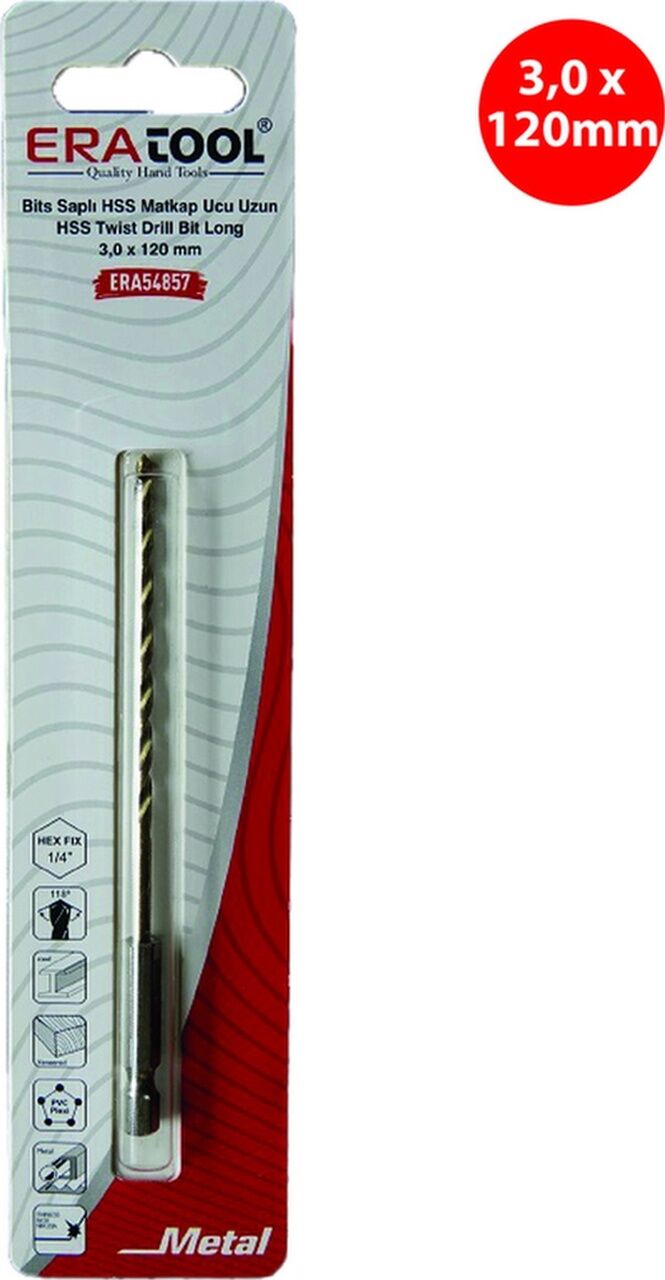 MATKAP UCU BİTS SAPLI UZUN 3 MM ERA54857