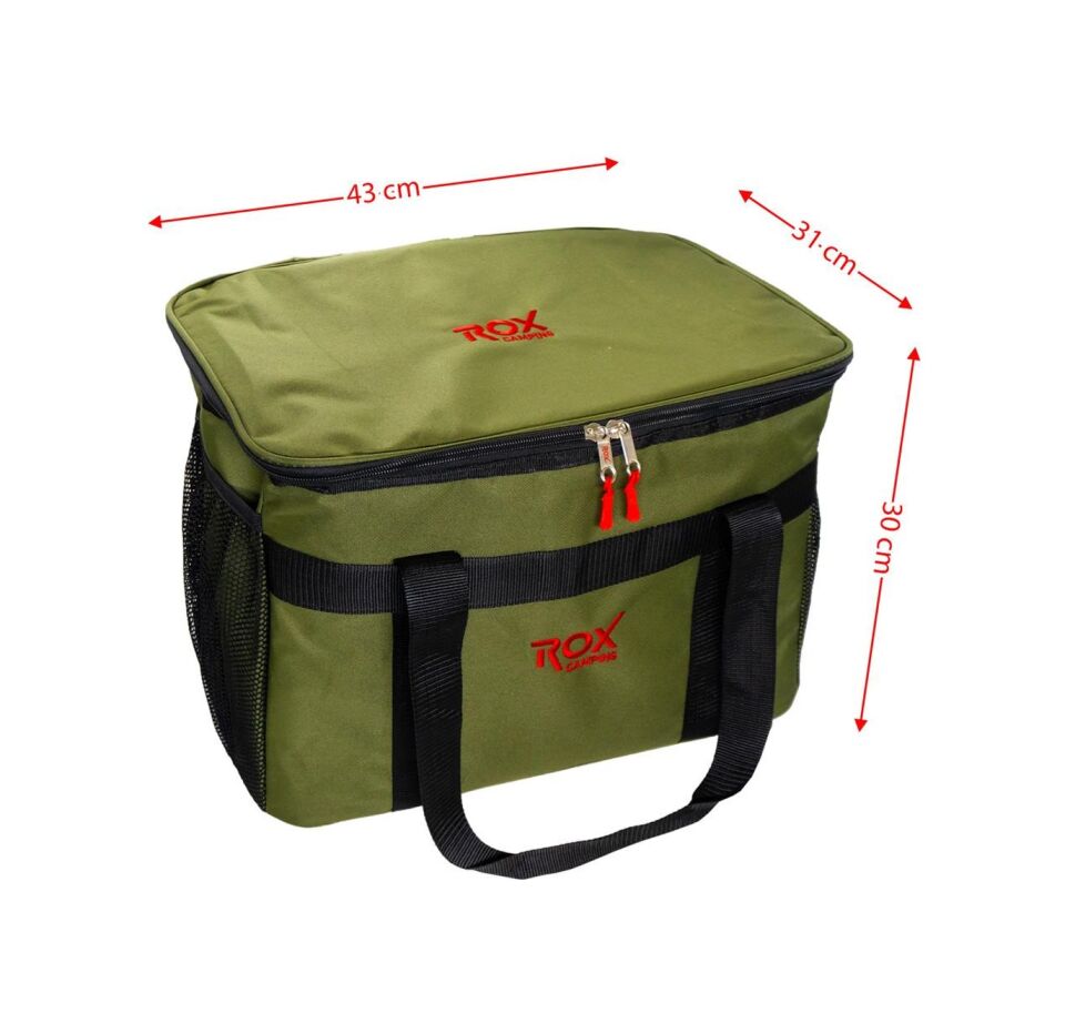 Rox Camping 0188 Isı Muhafazalı Termal Kamp Çantası 38 Litre Yeşil