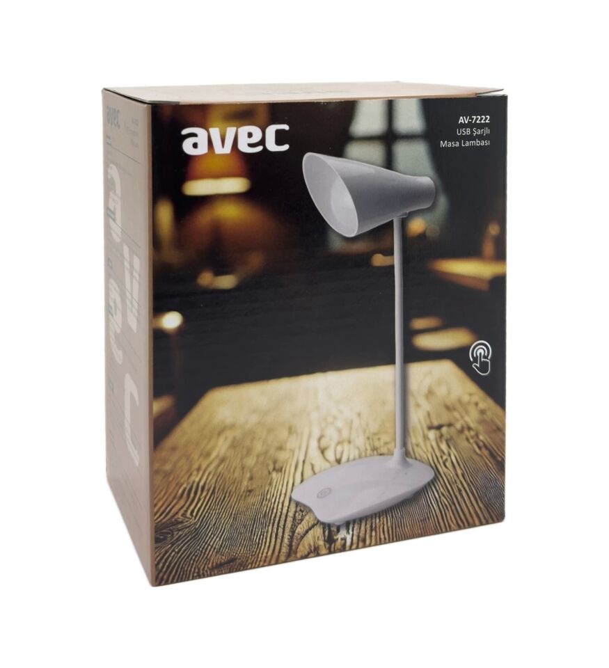 Avec Av-7222 Usb Şarjlı Masa Lambası Çok Renkli