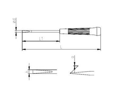 İzeltaş Elektronikçi Tip Klemens Düz Tornavida 3x125