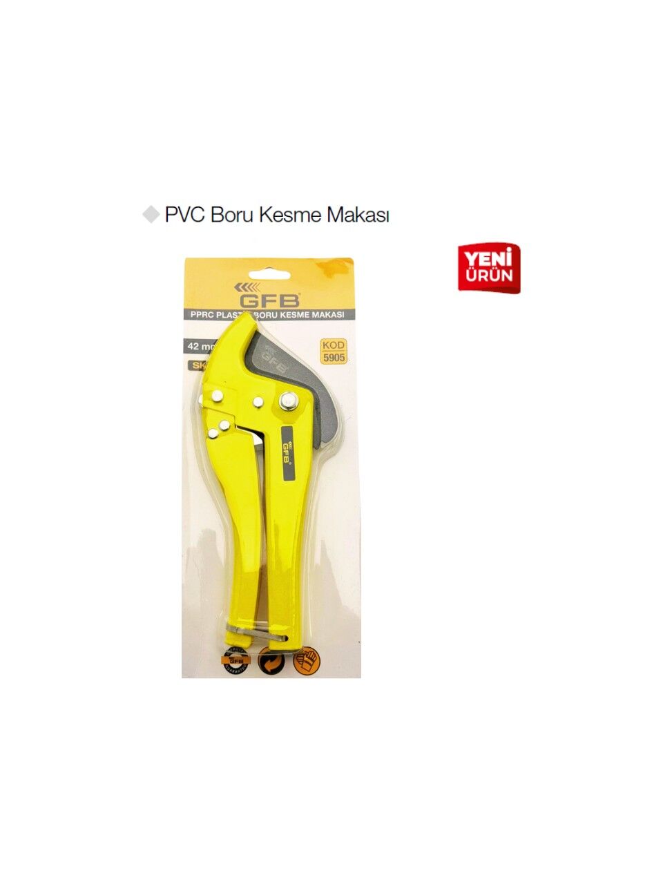 Gfb 5905 Profesyonel vc Boru Kesme Makası 42P Mm