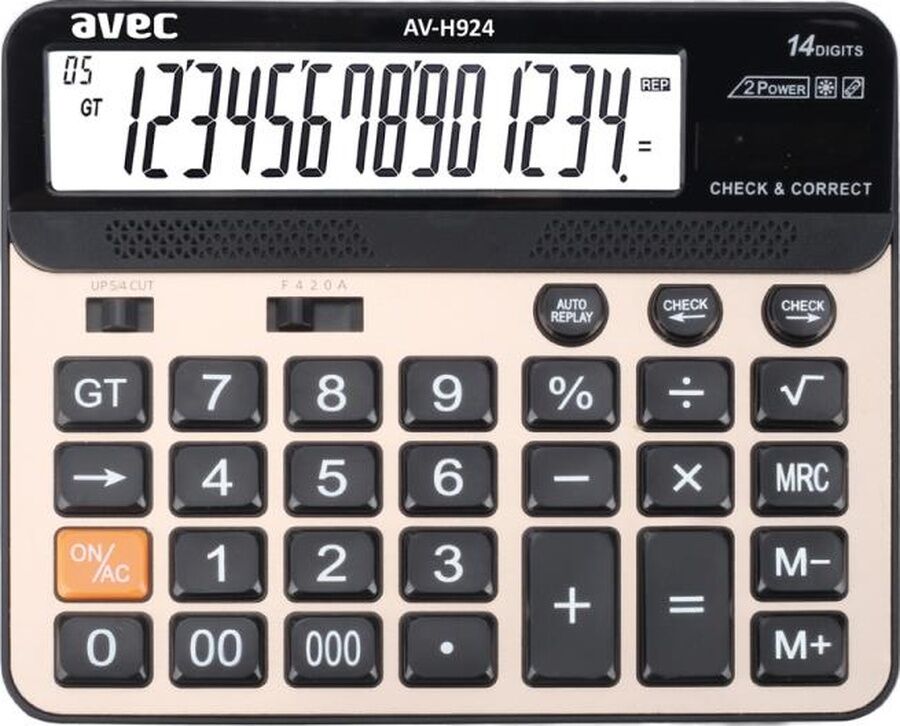 Avec Av-h924 Hesap Makinesi Beyaz - Siyah