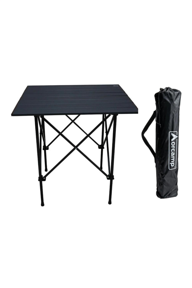 Katlanır Boyalı Alüminyum Kamp Masası Out-2060 Siyah