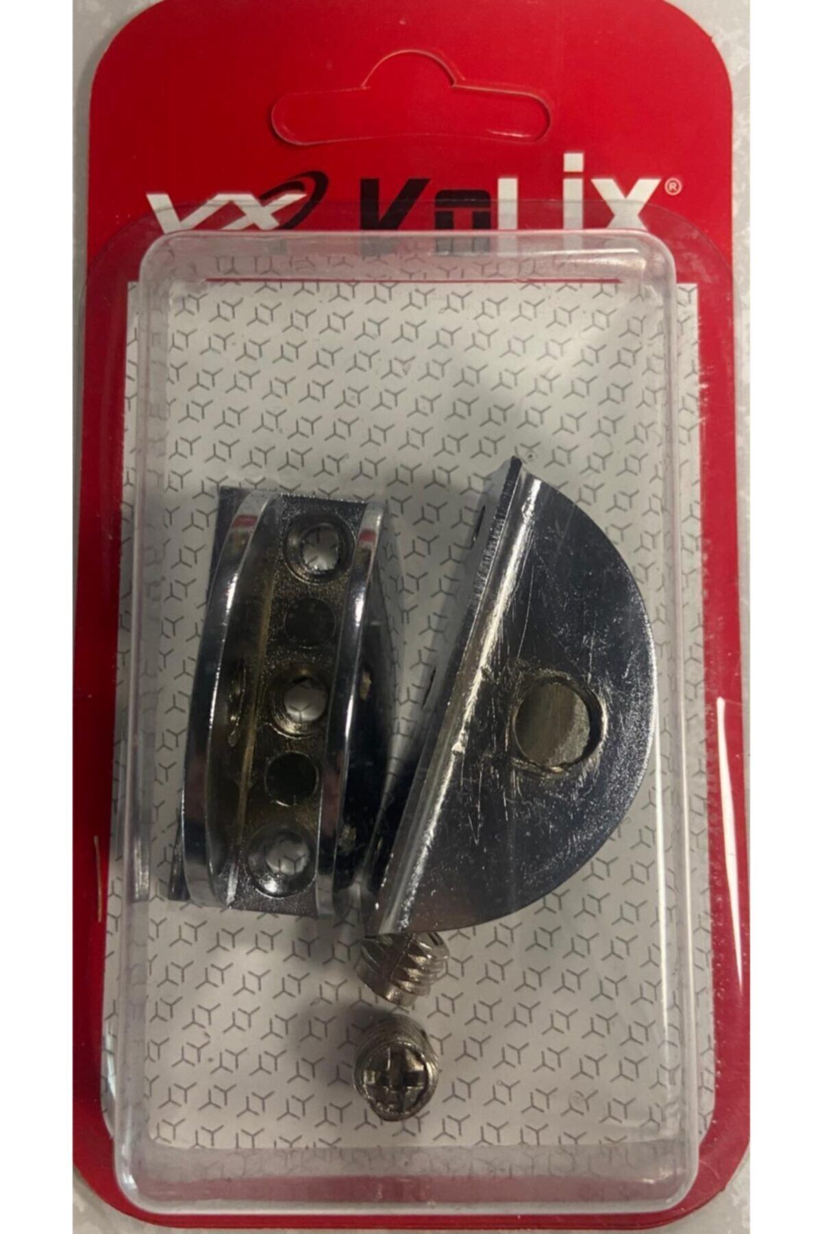 VOLİNİ OVAL CAM ETEJERİ 43 MM KROM 2 Lİ