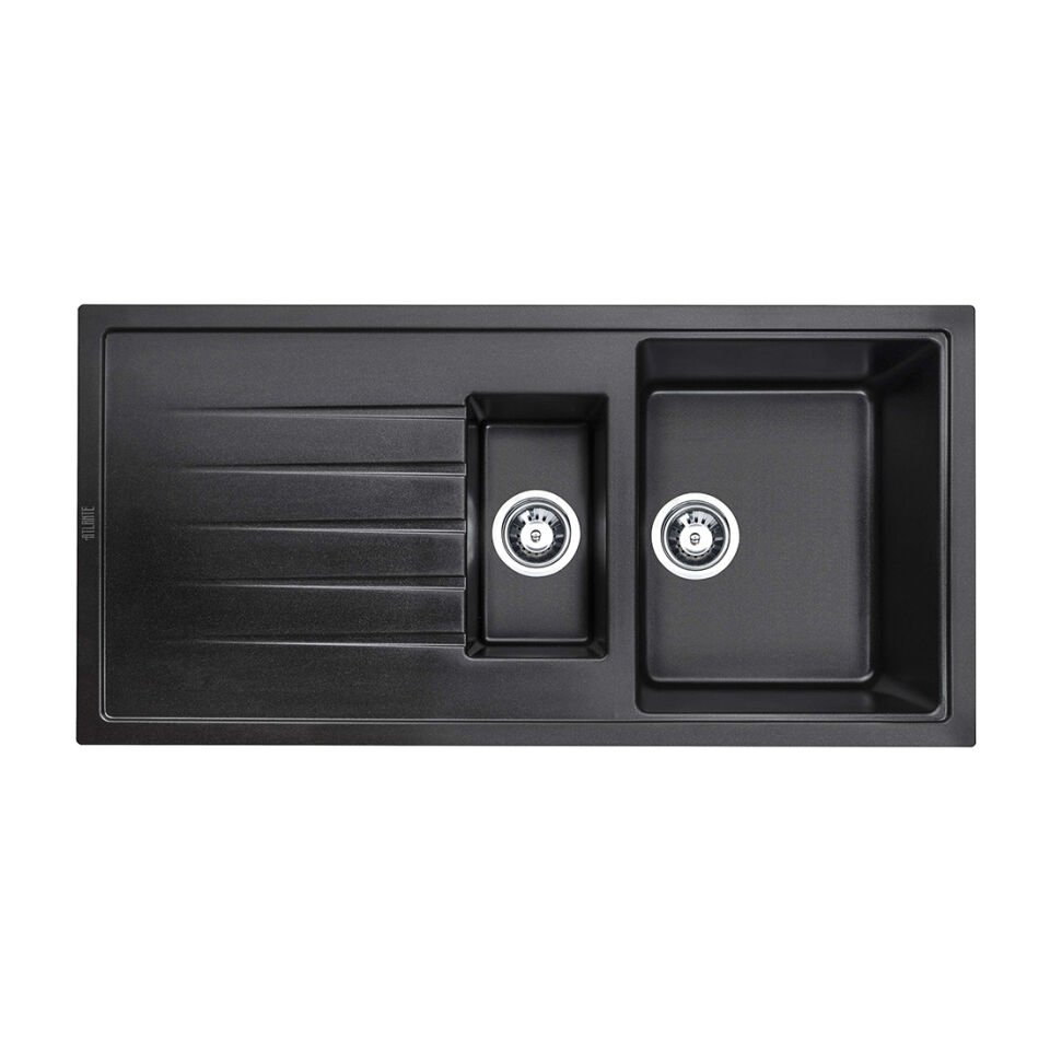 Atlante Siyah 1.5 Göz Granit Mutfak Eviyesi 100x50 Cm