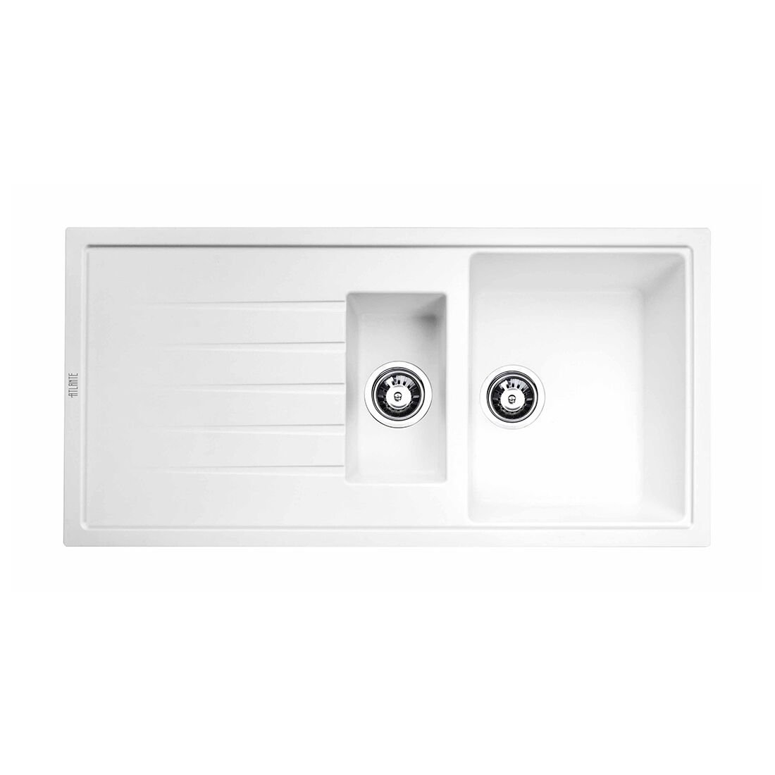 Atlante Granit Eviyе 1,5 Gözlü Beyaz 285600 | Şık ve Dayanıklı Granit Eviyesi