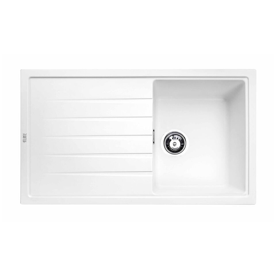 Atlante Granit Eviyе Tek Damlalıklı Beyaz 285602 | Şık ve Dayanıklı Granit Eviyesi