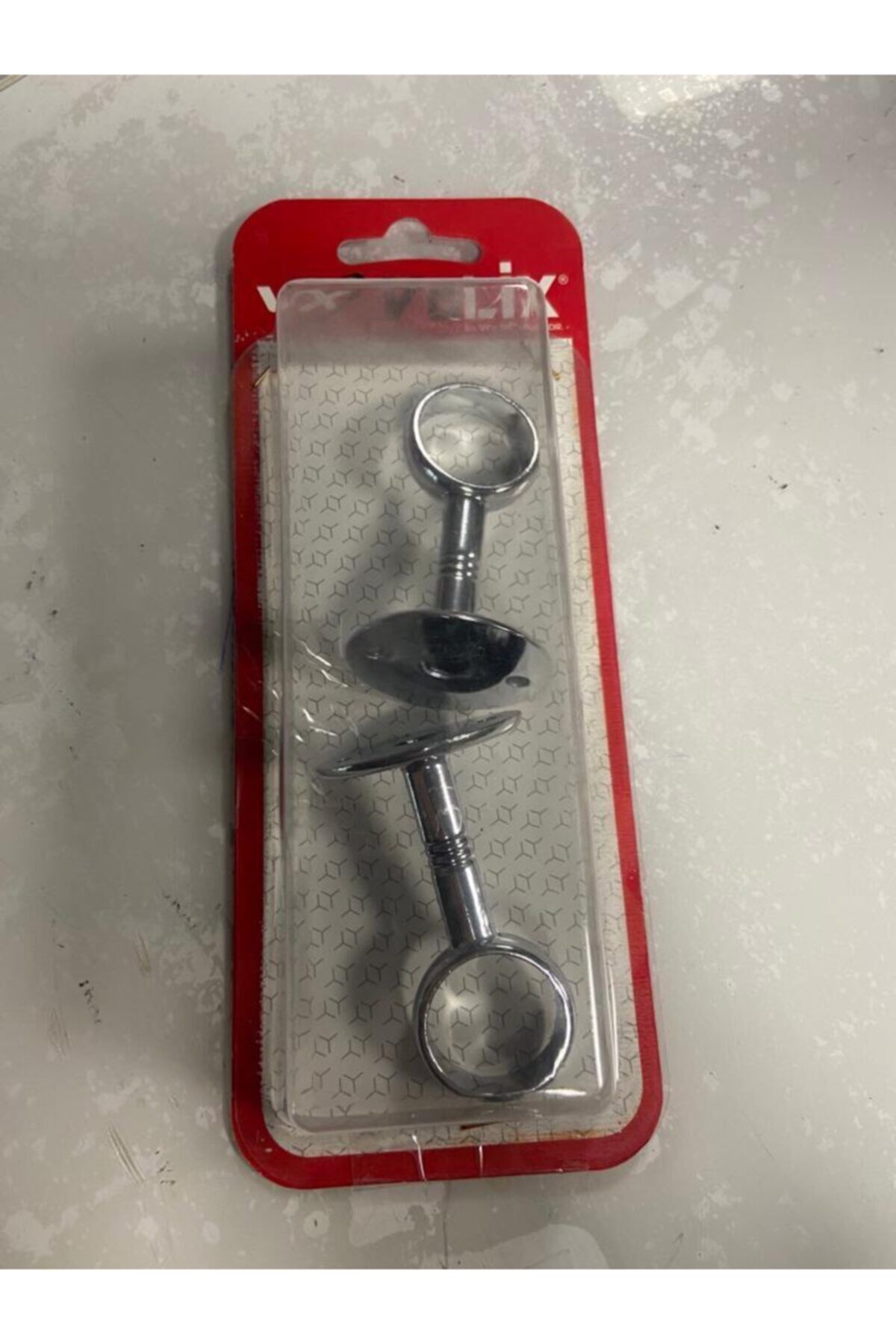 VOLİNİ DAİRE BORU TUTUCU AÇIK KROM 2 Lİ